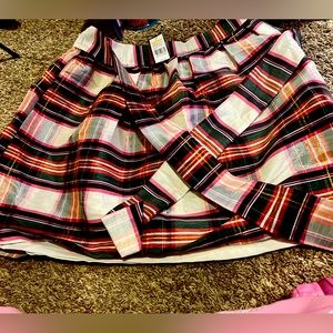 Crown & Ivy New Pink and Green plaid skirt